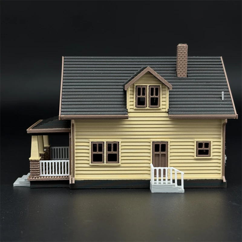 Classic 1/87 HO Scale The Dayton House Model DIY Plastic Assembly Model Kit Exquisite Building Miniature Diorama Idea Gifts