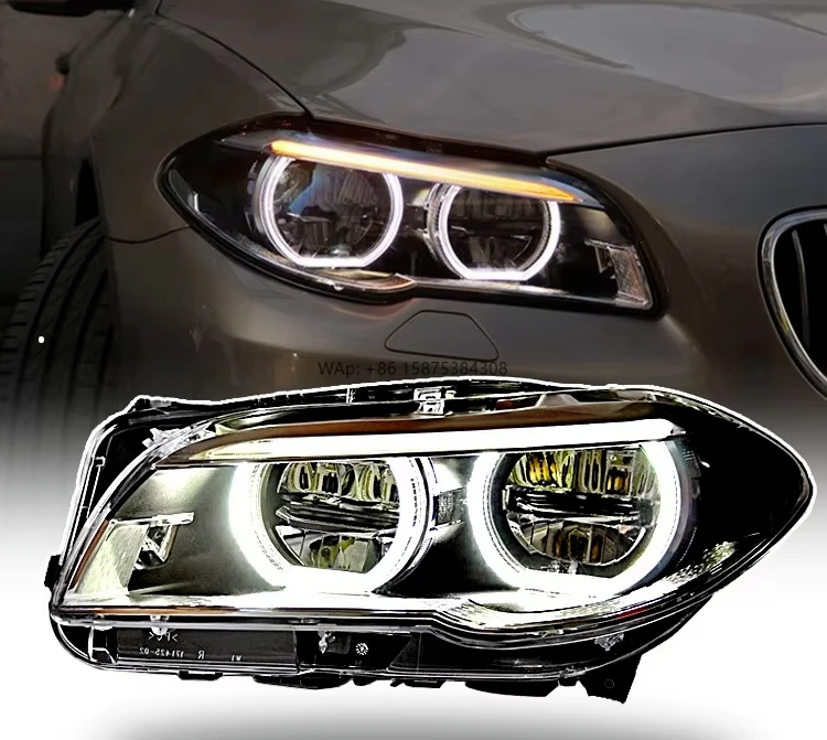 

For 5 Series F18 (11-17) Full LED Warrior Headlights 6000k Black Flowing Daytime Running Lights Modified Spoon Design New
