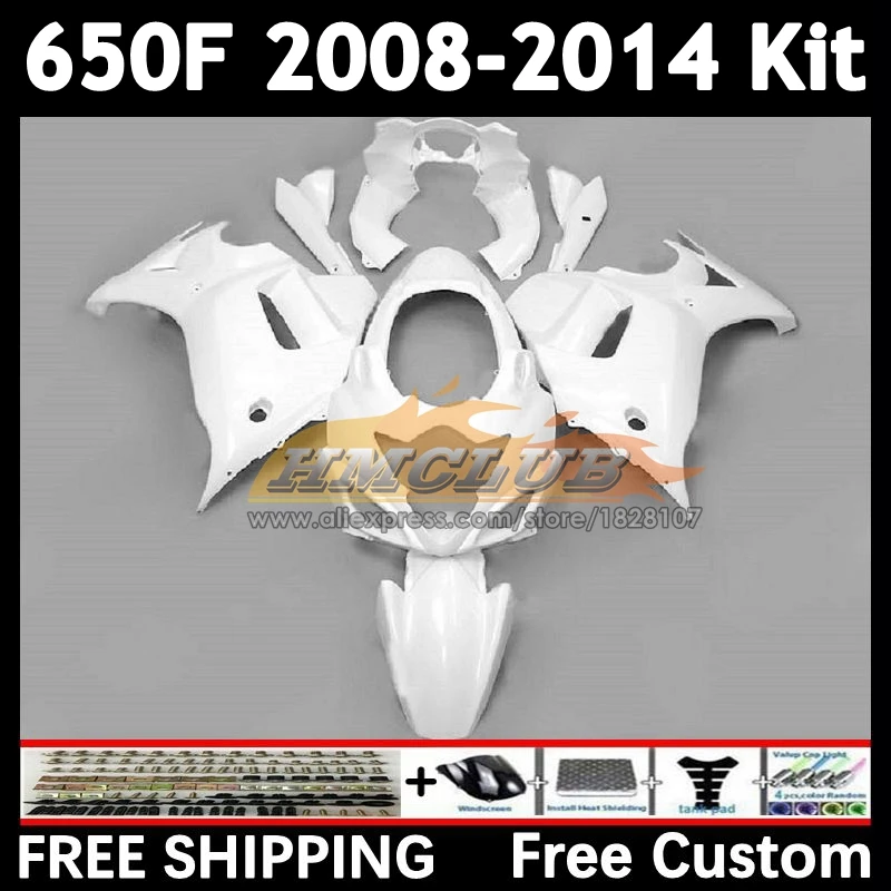 Body For SUZUKI GSXF 650 CC GSX650F white glossy 2008 2009 2010 2011 2012 2013 2014 23No.8 GSXF650 08 09 10 11 12 13 14 Fairing