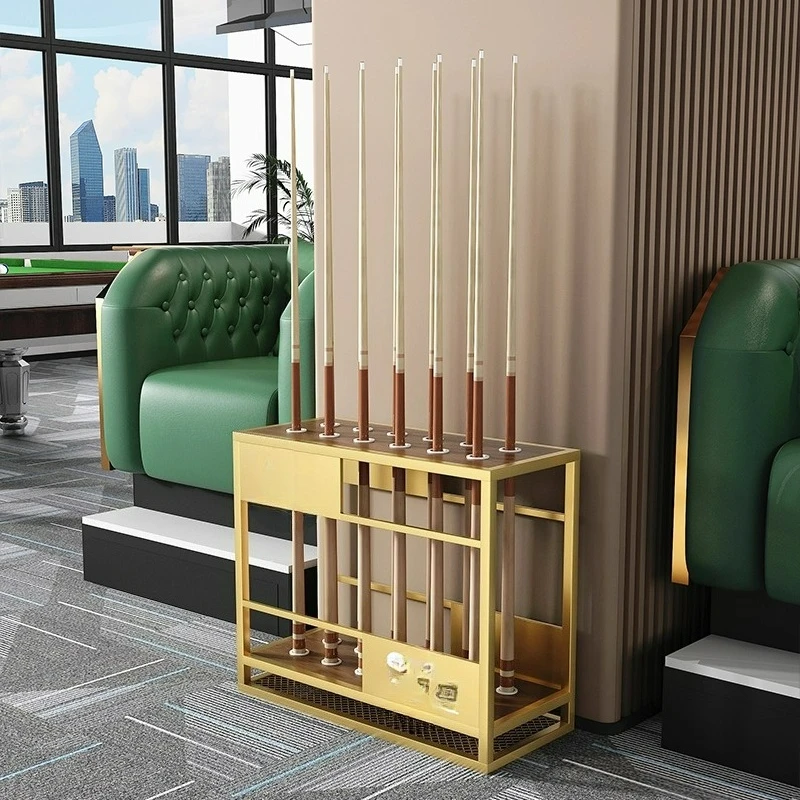 

Billiard stick placement rack Floor-to-ceiling high-end public pole storage rack Billiard hall