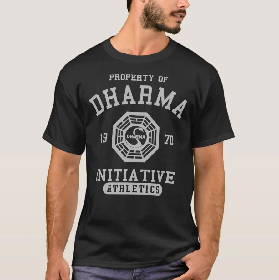 

DHARMA Initiative 1977 TV Show LOST printed cotton t-shirt, Unisex tee