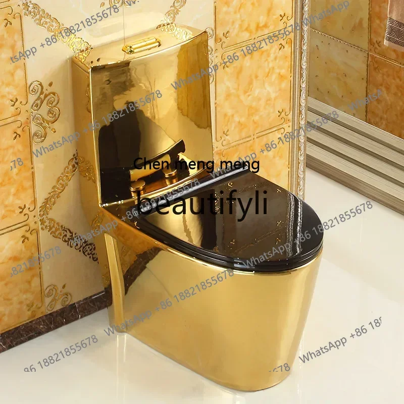 B178 Creative Art European Golden Toilet Siphon Deodorant European Color Seat Toilet Adult Bathroom Household