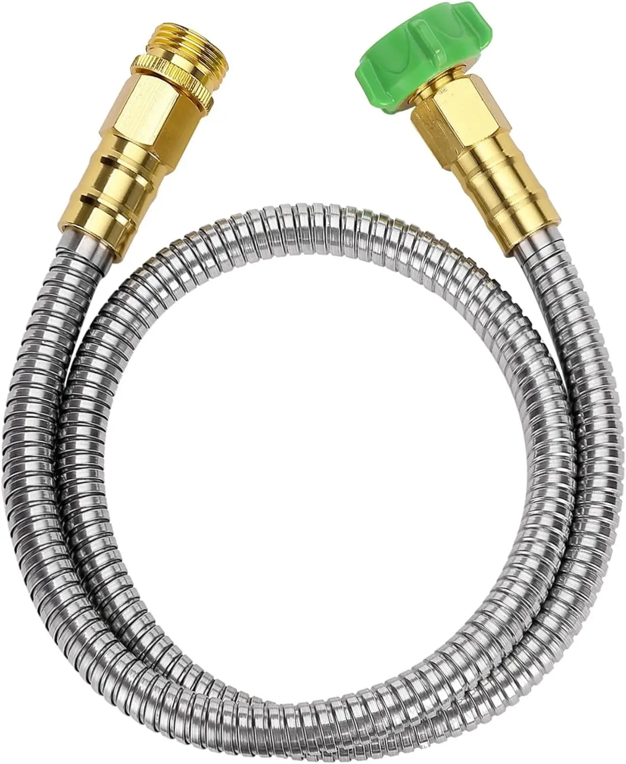 Heavy Duty Stainless Steel Short Garden Hose, Metal, Non-Kink, Durable, Flexible, Lightweight Water Hose