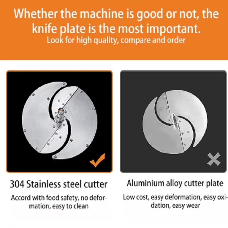 Commercial Slicer For Vegetables and Fruits High Efficiency Potato Chip Slicer Electric Vegetable Slicer Cutter Machine