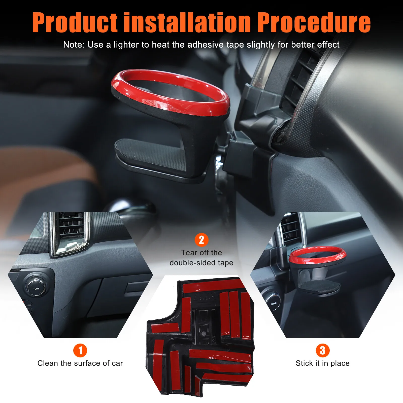 

1PCS Car Dashboard Air Vent Cup Holder For Ford Ranger 2015-2021 Water Cup Holder Beverage Storage Rack Car Accessories