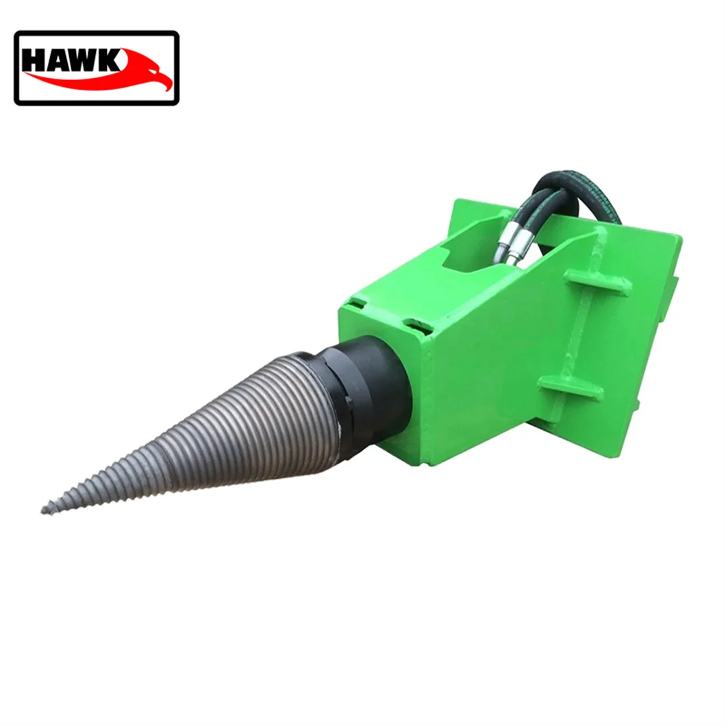 Factory Customized Hydraulic Screw Cone Log Splitter for Excavator Skid Steer Backhoe Loader