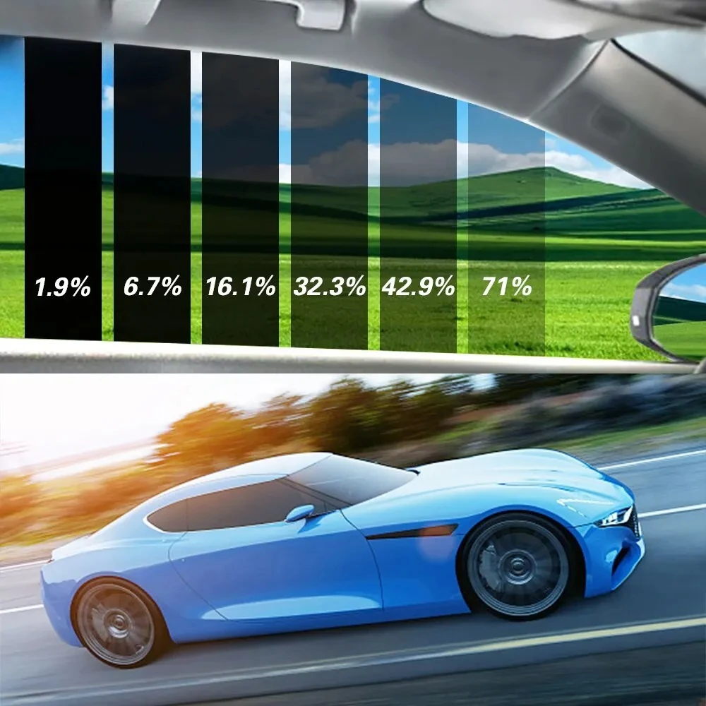 Autofenster-Tönungsfolie Sommer-Sonnenschutz UV-Schutzfolie für Autofenster Sichtschutzfolie 50cmX300cm Sonnenschutzfilm