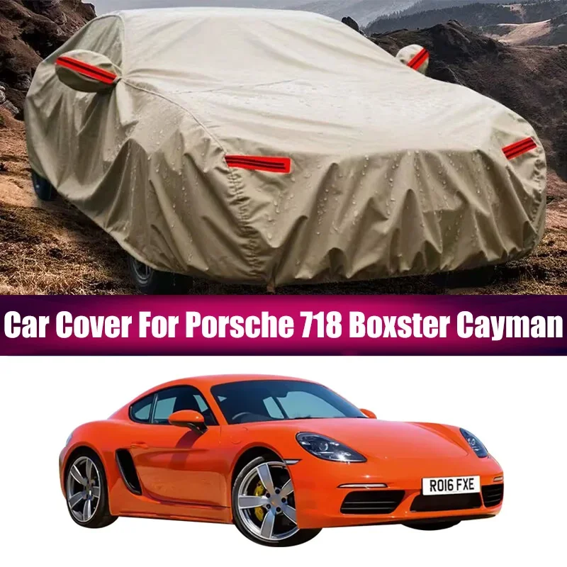 Car Cover Anti-UV Sun Shade Rain Snow Dust Protection Cover For Porsche 718 Boxster Cayman Spyder 2016-2025 Increase defense