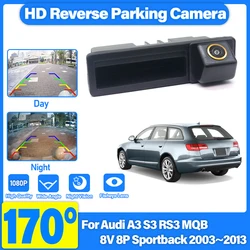 CCD HD Fisheye Rear View Camera For Audi A6 S6 RS6 (4F C6) 2005~2011 Car Trunk Handle Reverse Parking Monitor Night Vision