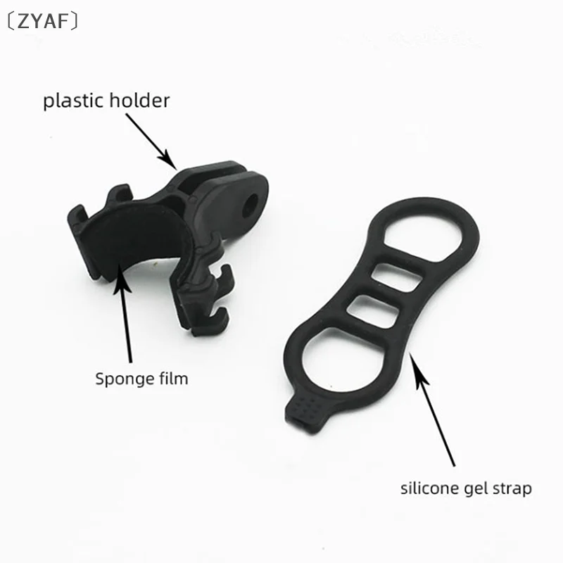〔ZYAF〕Penyangga Lampu Sepeda, Braket Senter, Aksesori Sepeda, Plastik, Penjepit Stang Sepeda, Adaptor Penyangga