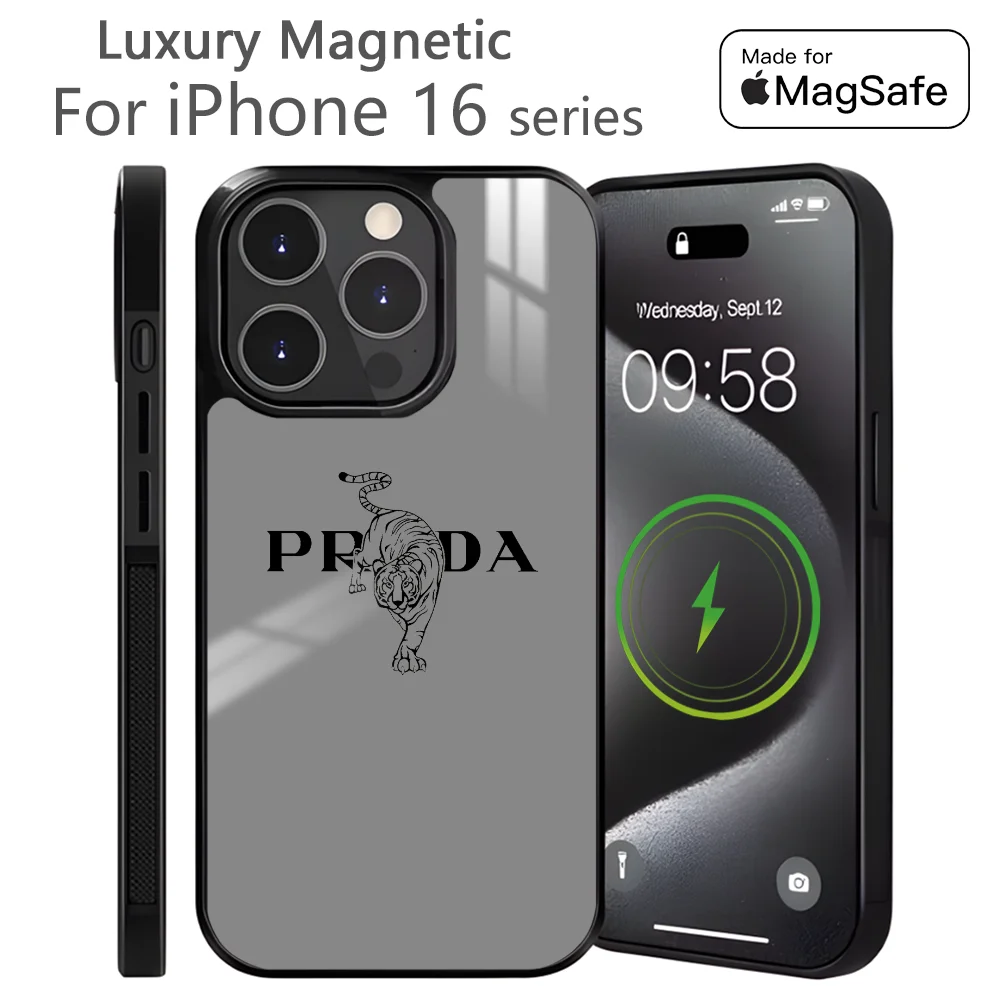 Italy Tiger Fashion Phone Case For iPhone 16 15 14 13 Pro Max Plus Mini Magnetic Magsafe Wireless Charging Cover