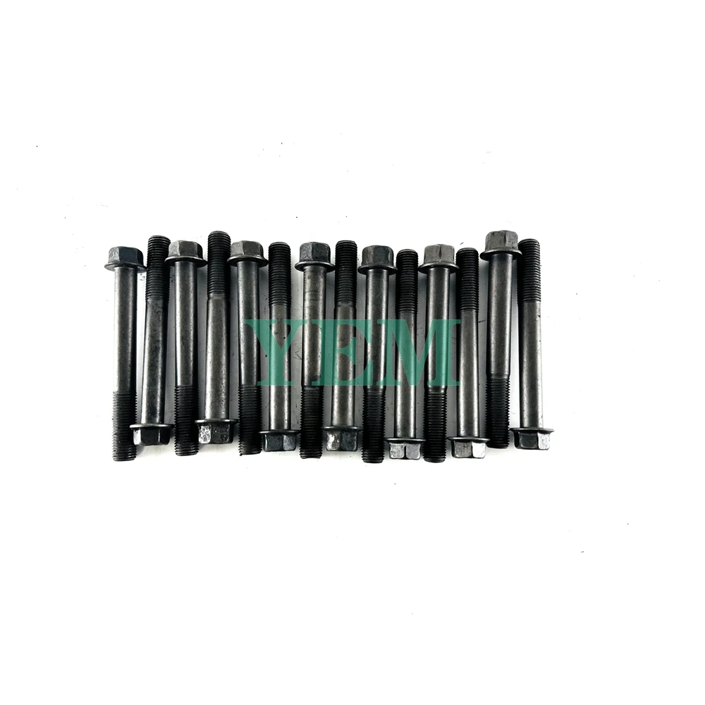 1 Set Cylinder Head Bolt (14pcs) For Yanmar 3TN100 Diesel Engine  3TN100 Cylinder Head Bolt.