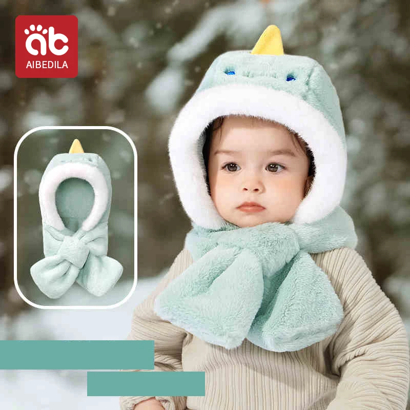 AIBEDILA Baby Hats Scarf Set Winter Toddler Polar Fleece Balaclavas Infant Cute Ear Protection Face Cap Boys Girls Warm Caps