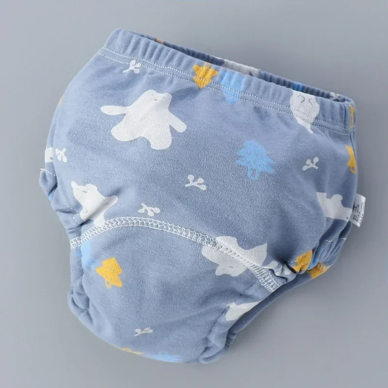 6 Layer Waterproof Reusable Cotton Baby Training Pants Infant Shorts Underwear Cloth Baby Diaper Nappies Panties Nappy Changing