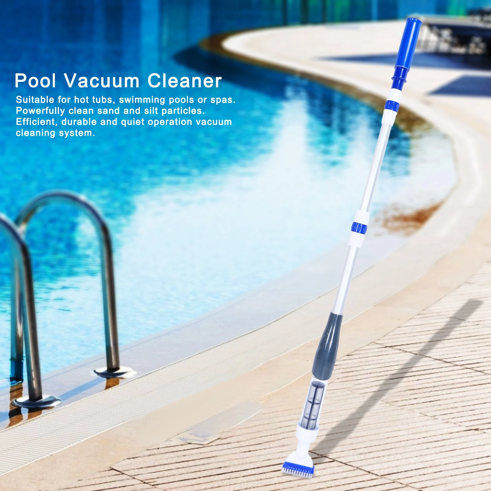 

Electric Vacuum Cleaner Battery Powered Swimming Pool Cleaner for Floor Wall Step Electric Vacuum Cleaner Pool Suction Cleaner