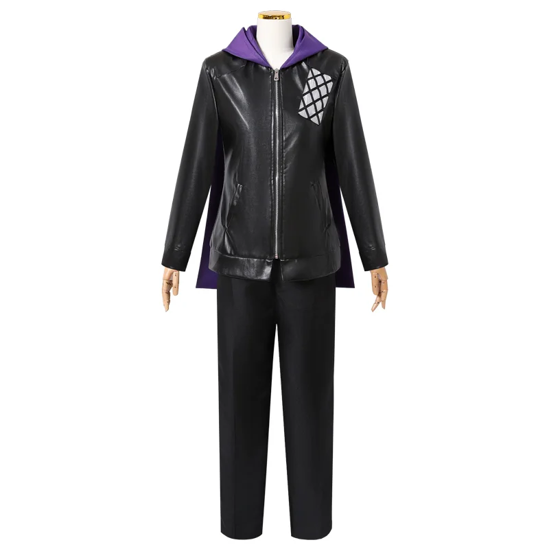 

Anime Tokyo Kirishima Ayato Cosplay Costume Men Black Coat Pants Purple Scarf Halloween Party Clothing 2026