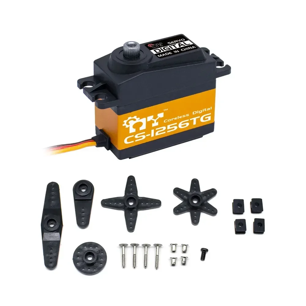 Meu servo CS-1256TG coreless servo 0.15s 20kg alto torque titânio engrenagem direção digital padrão para 1/8 1/10 rc peças de carro