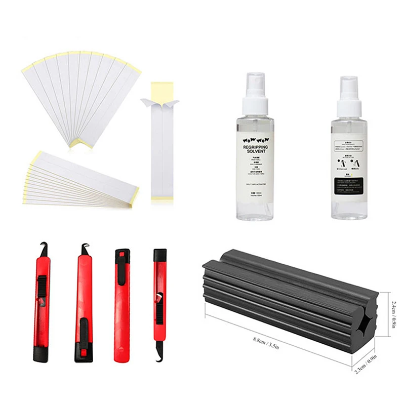 Double Sided Adhesive Tape Tool Set Golf Club Grip Kit Repair Spray Solvent Replacement Remover Tool Golf Supplies