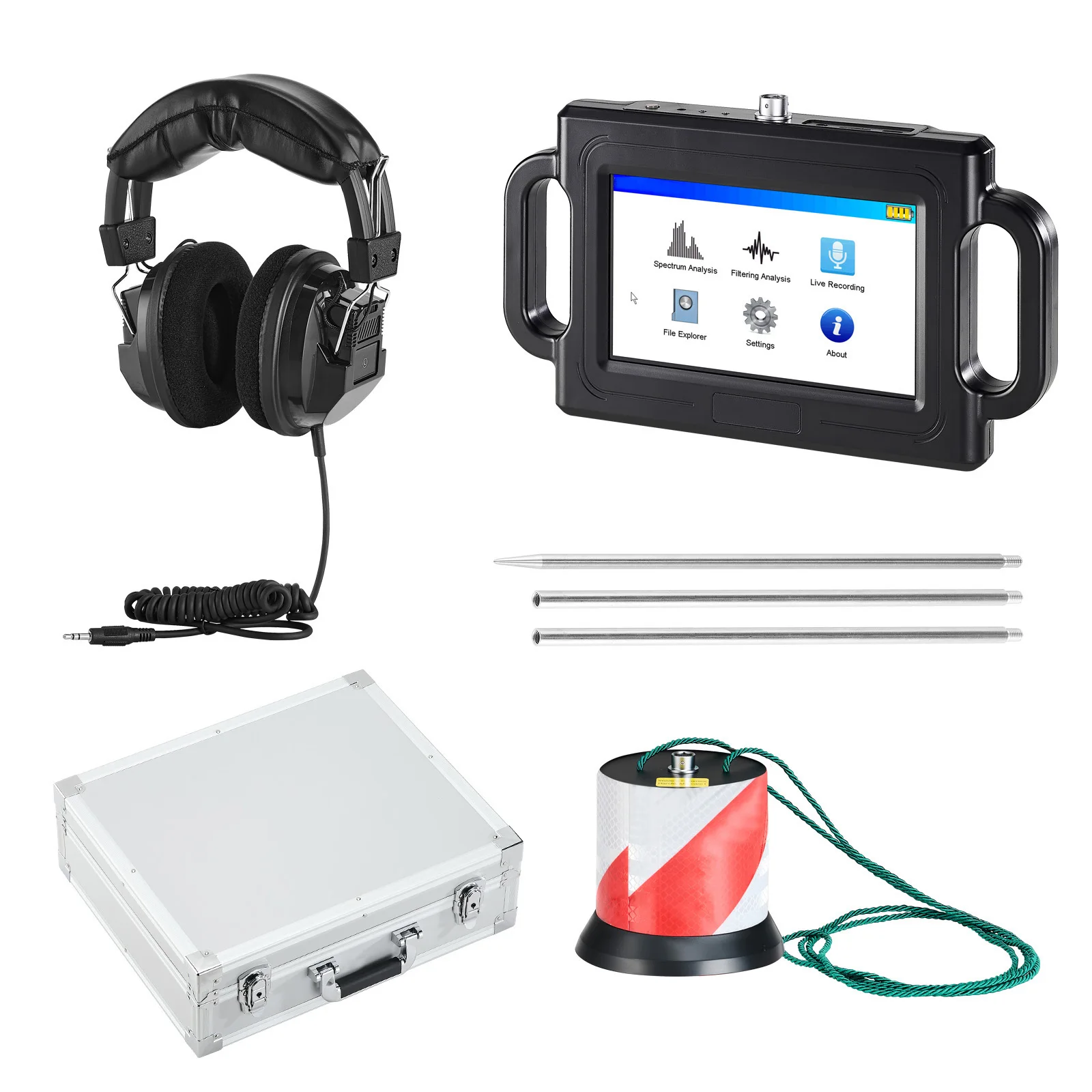 VEVOR Pipe Water Leak Detector 1Hz-5000Hz 7