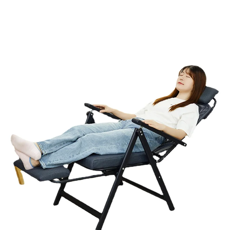 

Comfortable Sitting Computer Chair Lunch Break Recliner Lazy Backrest Chair Folding Office Seat