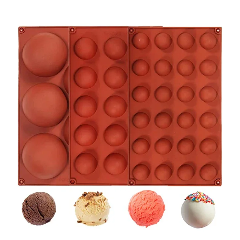 

Semi Sphere Silicone Baking Half Ball Chocolate Candy Dome Mousse Cake Pastry Tools Round Fat Bombs Kitchen Supplies