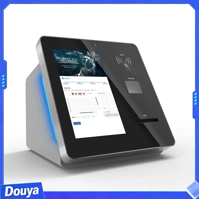 Self Service Kiosk Ticket Printing Machine and QR Scanner