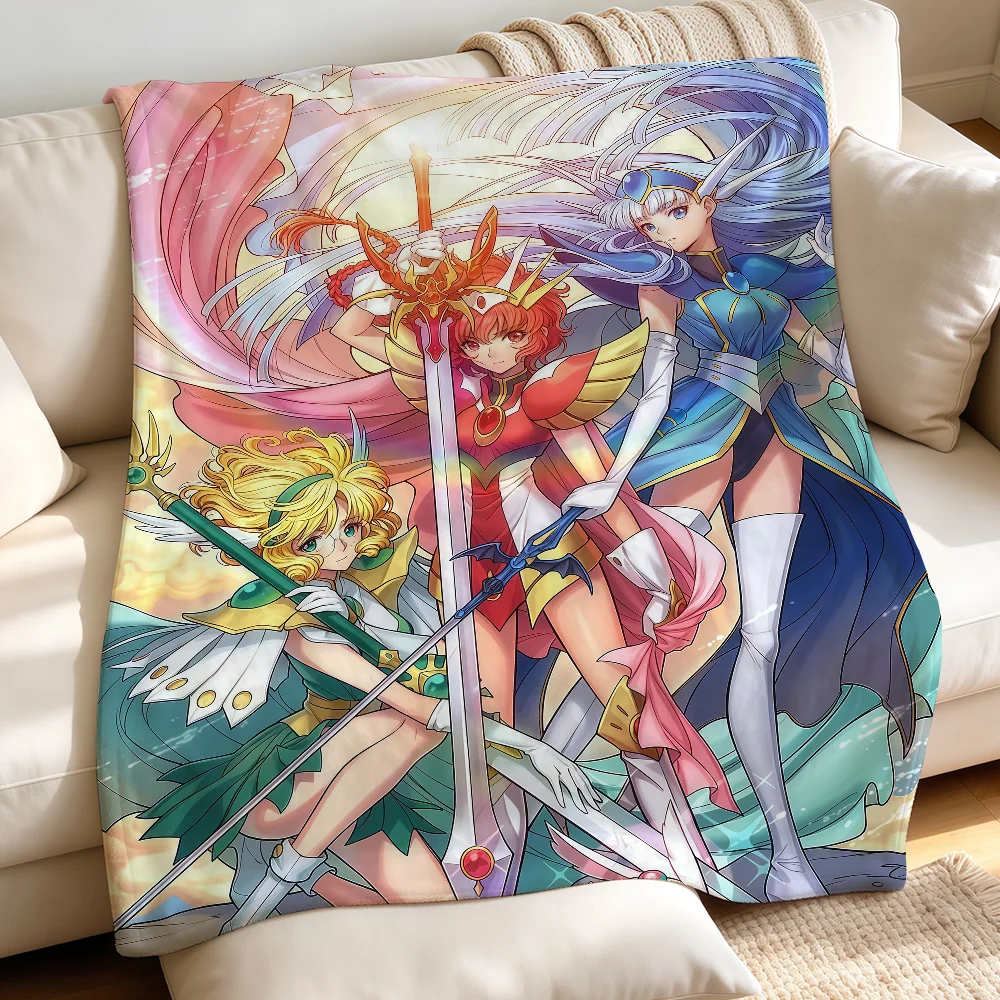 Anime M-Magic Knight Rayearth-S Blanket Warm Fuzzy Plush Throw Comfortable Skin Friendly Soft Sofa Living Room Bed Bedspread