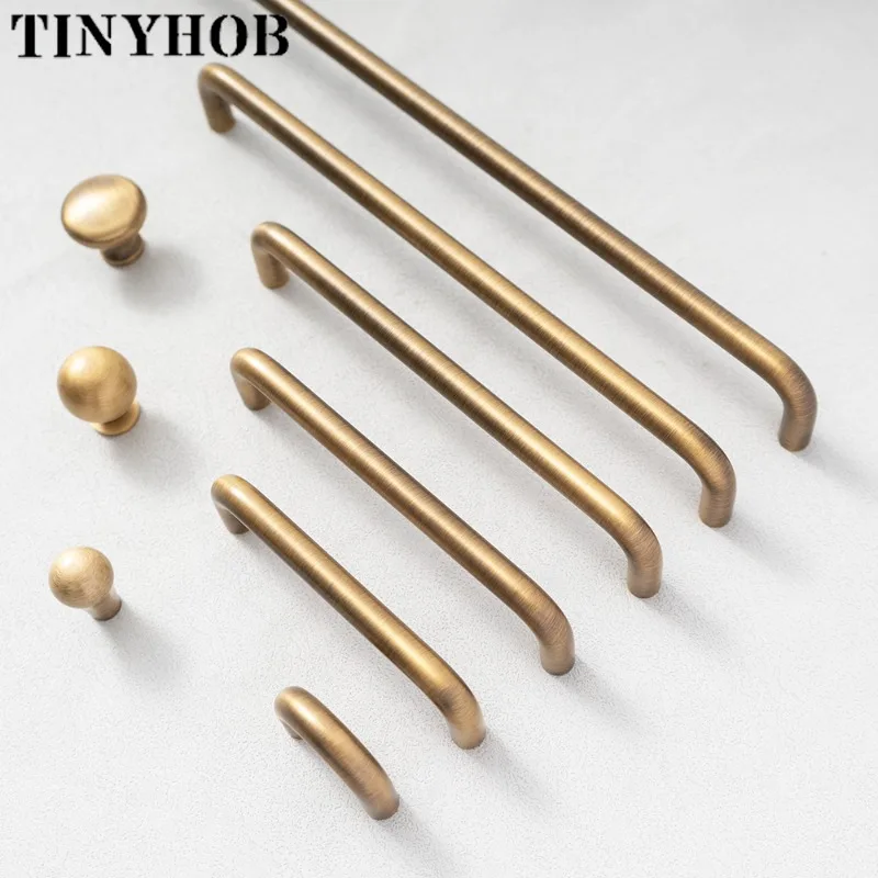 Minimalism Bronze Furniture Handles Wardrobe Kitchen Cupboard Cloakroom Bedside Small Cabinet Handle Decorative Knob