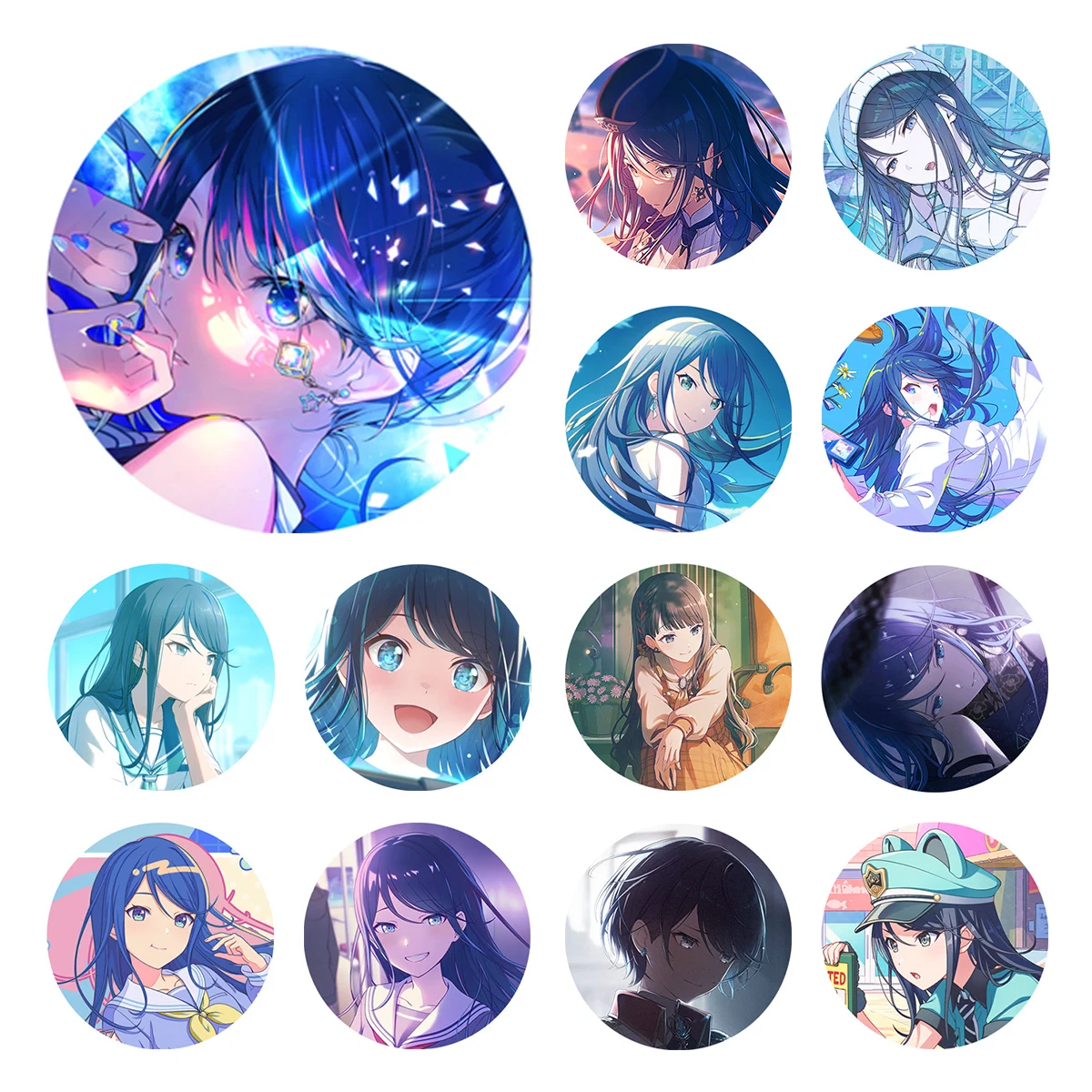 

Project SEKAI Anime Hoshino Ichika Leo/Need updated on 20250626 PJSK 50mm Metal Badge Vol.2 Brooch Pins