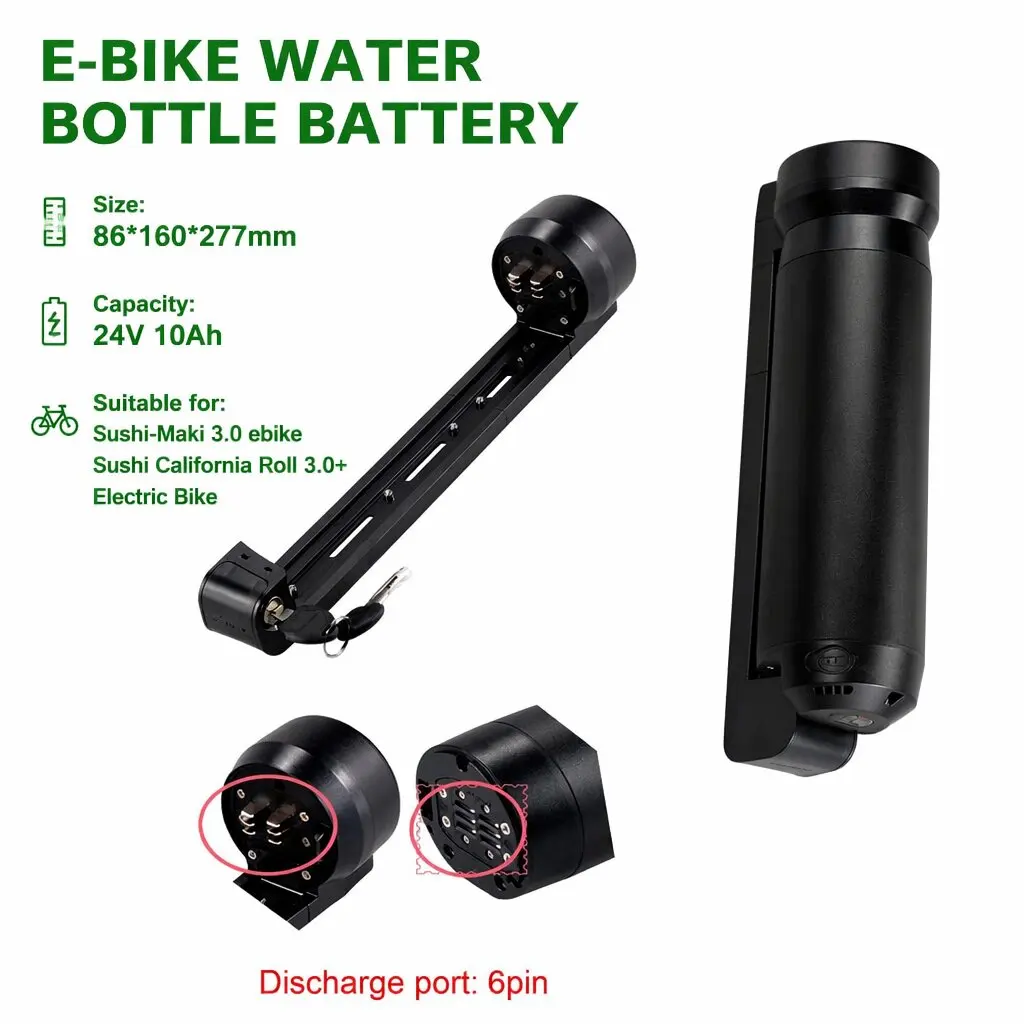 Wasserflaschen-Lithium-E-Bike-Akku 24V 10AH für Sushi-Maki 3.0 California Roll 3.0+ Elektrofahrrad