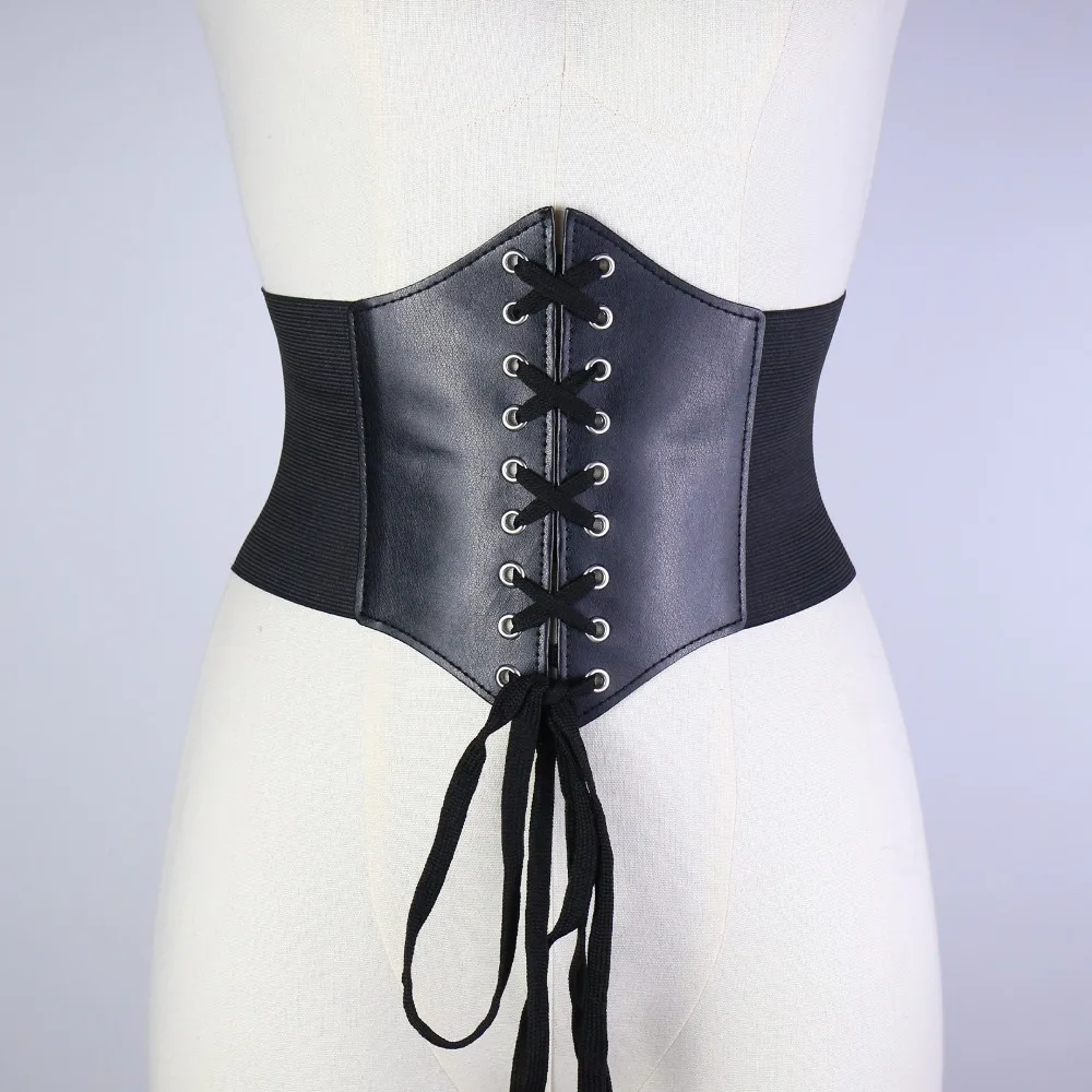 

Женский эластичный корсетный пояс в стиле ретро со шнуровкой на талии для косплея