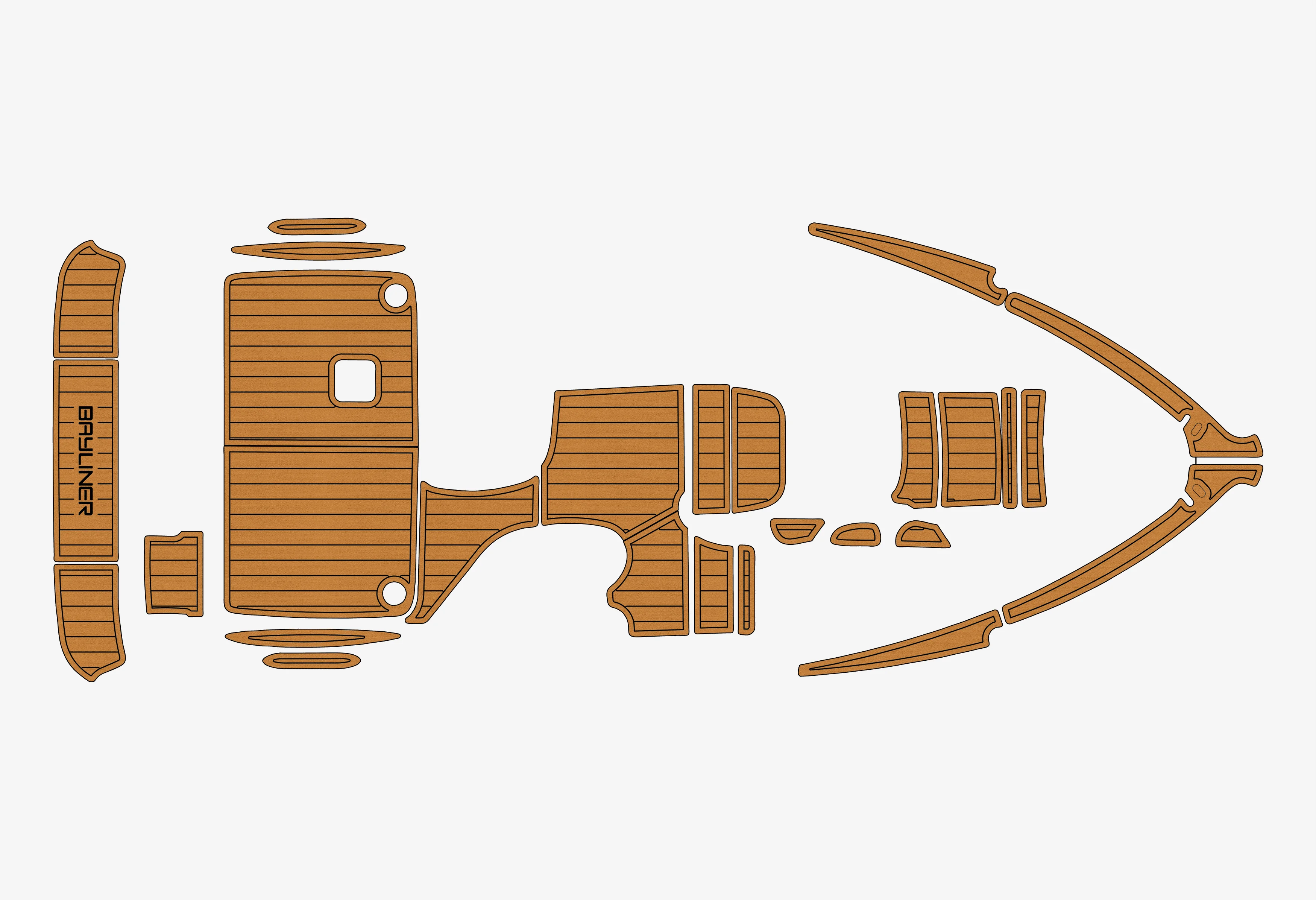 

2003 Bayliner 245 SB 1/4" 6mm EVA foam Non-Slip PVC Teak Decking marine Mat seadek gatorstep carpet Marine Floor