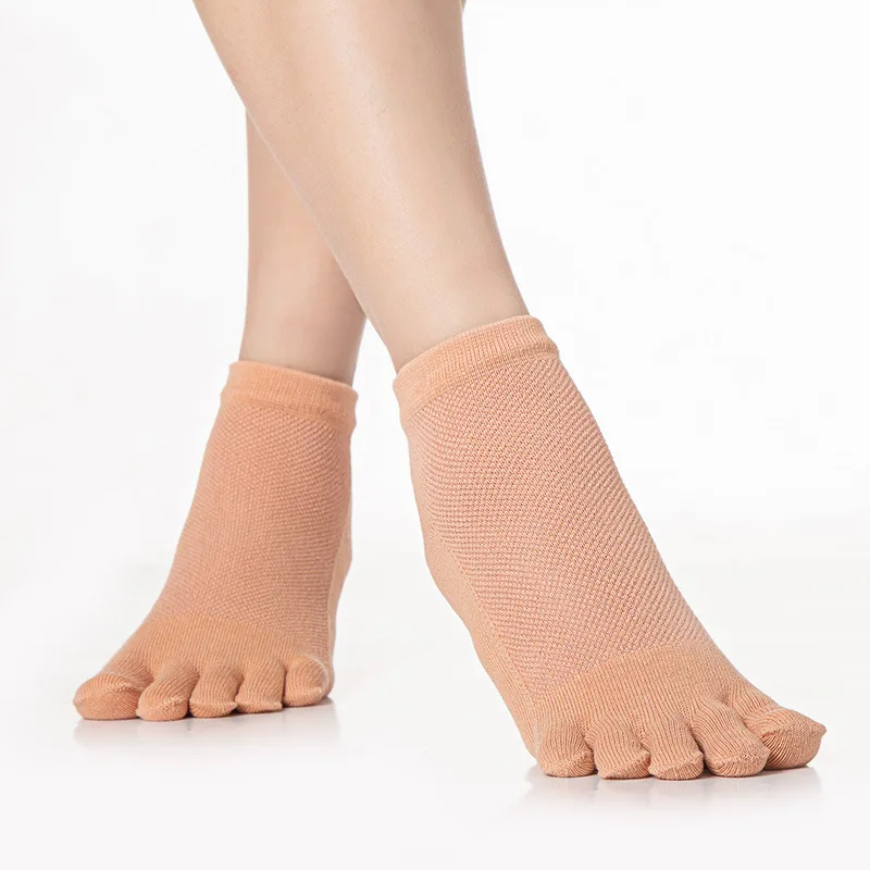 5 Pairs Solid Cotton Ankle Toe Socks Woman Mesh Five Finger Socks Spring Summer Breathable Casual Sport Socks calcetines mujer