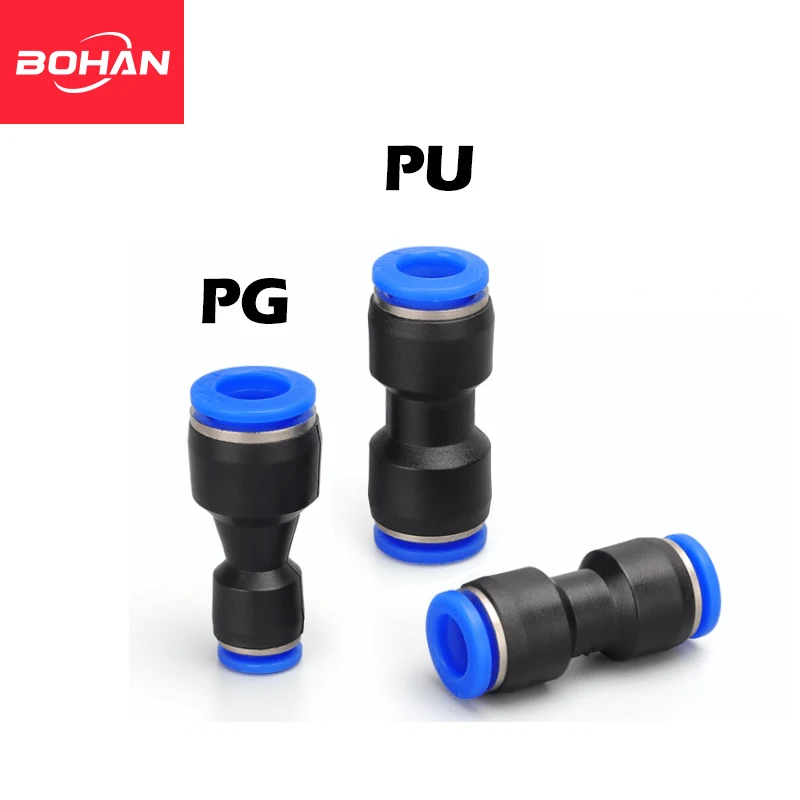 PU Pneumatic Fittings Plastic Connector PU4 PU6 PU8  PG 4mm 6mm 8mm 10mm 12mm 14mm 16mm Air water Hose Connectors