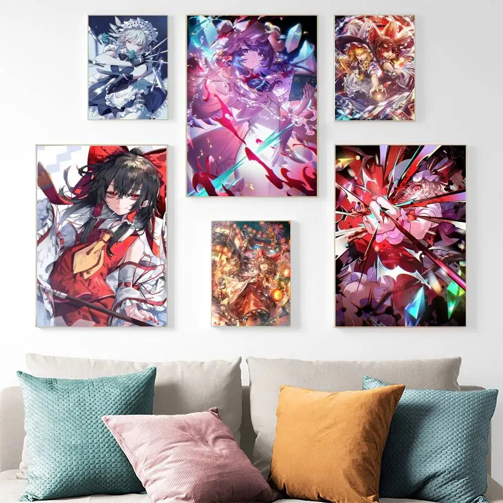 Game T-Touhou P-Project lassic Cover Canvas Painting Print Poster For Living Room Wall Art Home Decor Pictures Gift
