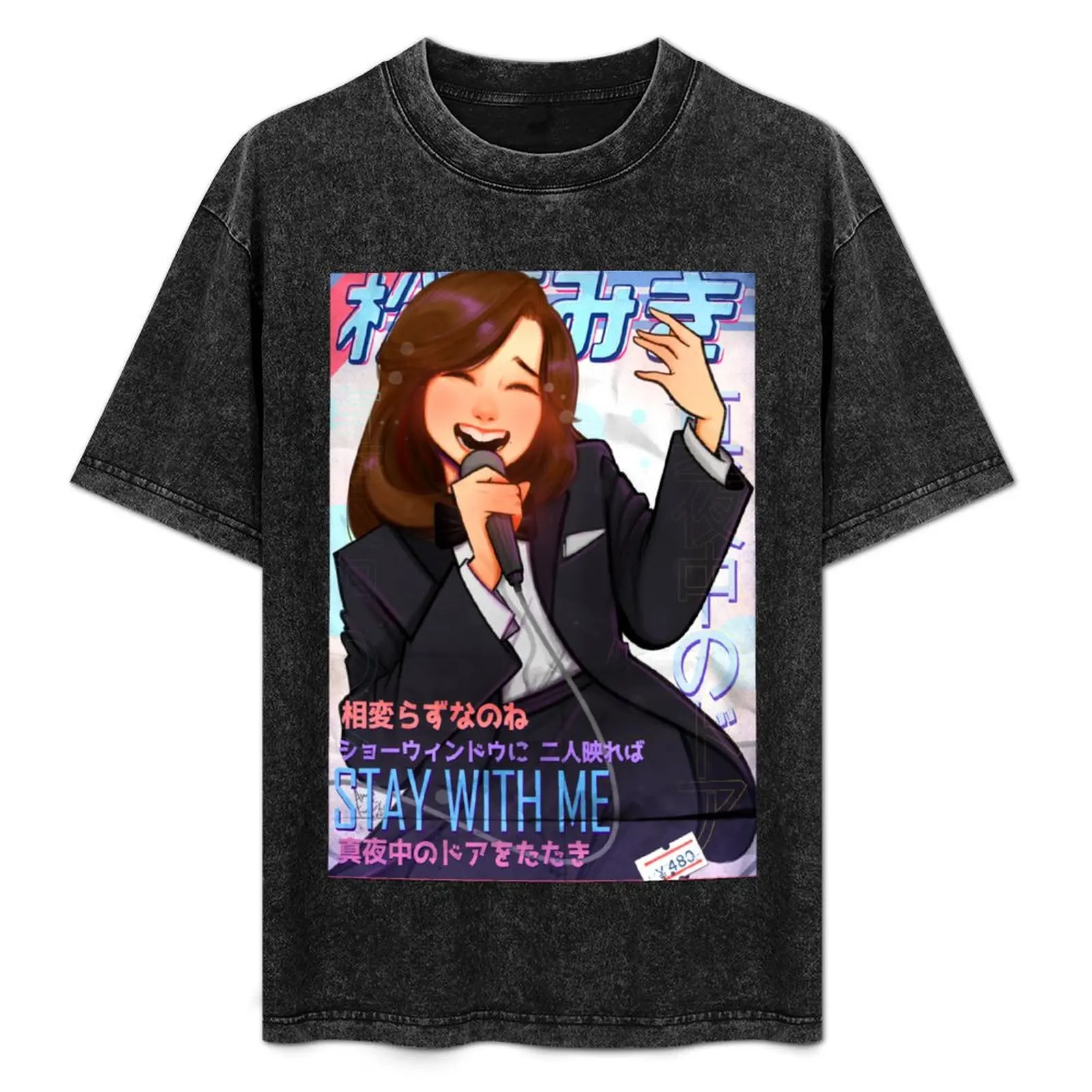 

Miki, Stay With Me T-Shirt rapper graphic tees plus size clothes Clothing sports fans mens graphic t-shirts