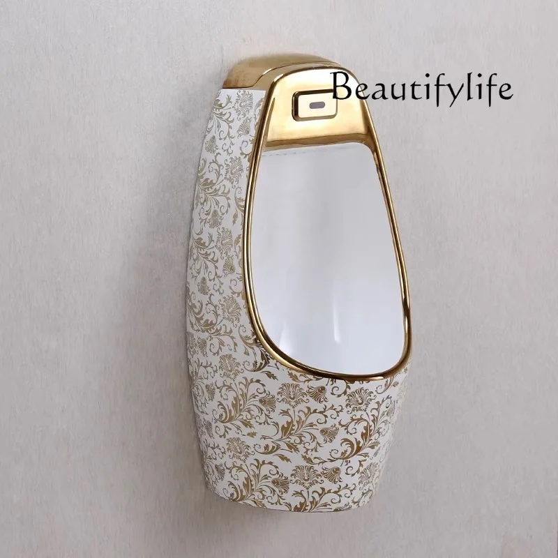 

Настенный автоматический индукционный золотой писсуар Настенный керамический писсуар Дизайнерский высококлассный