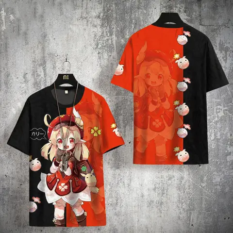 Popular Game Genshin Impact Cosplay 3D Printed t shirts Men/Women Anime Tee Casual Harajuku O-Neck Short Sleeve Y2k Cosplay Tees