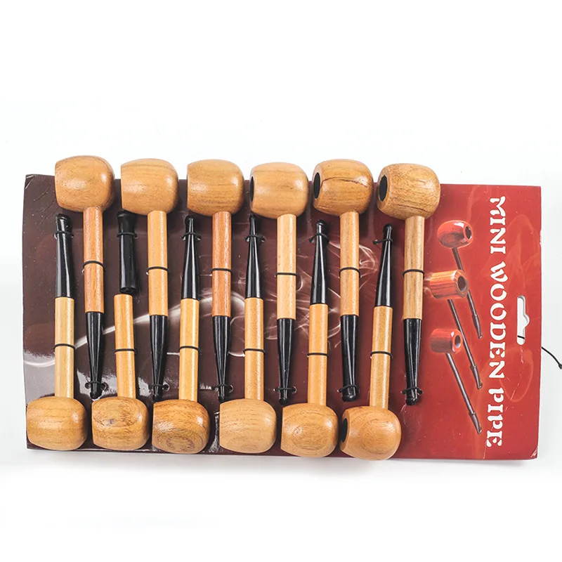 BOLTIFY Mini Wood Smoking Pipe with Removable and Washable Filter Portable Tobacco Pipe Smoking Tool Accessories Gift view 4