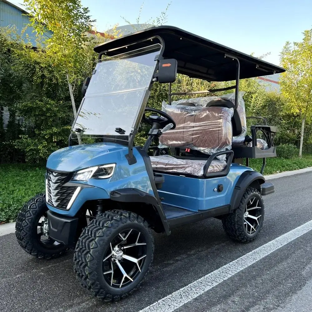 2+2 Seater Chinese Electric Golf Cart Car for Sale 72V Lithium Custom Comfortable 6 Seats Electric Golf Carts