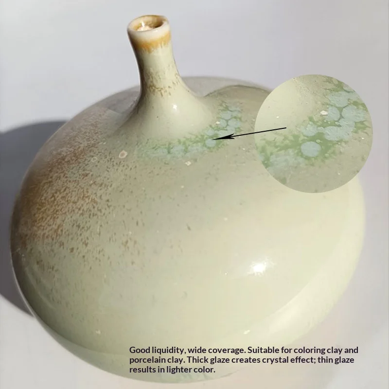 Medium Temperature Electric Kiln Ceramic Glaze, Dandelion Crystal Flow Art Glaze, Color Changing Floral Glaze Ceramics Tools