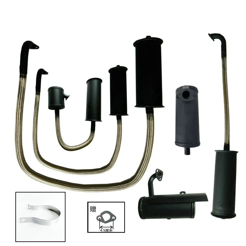 Range extender silencer gasoline engine generator silencer exhaust pipe mute extension hose