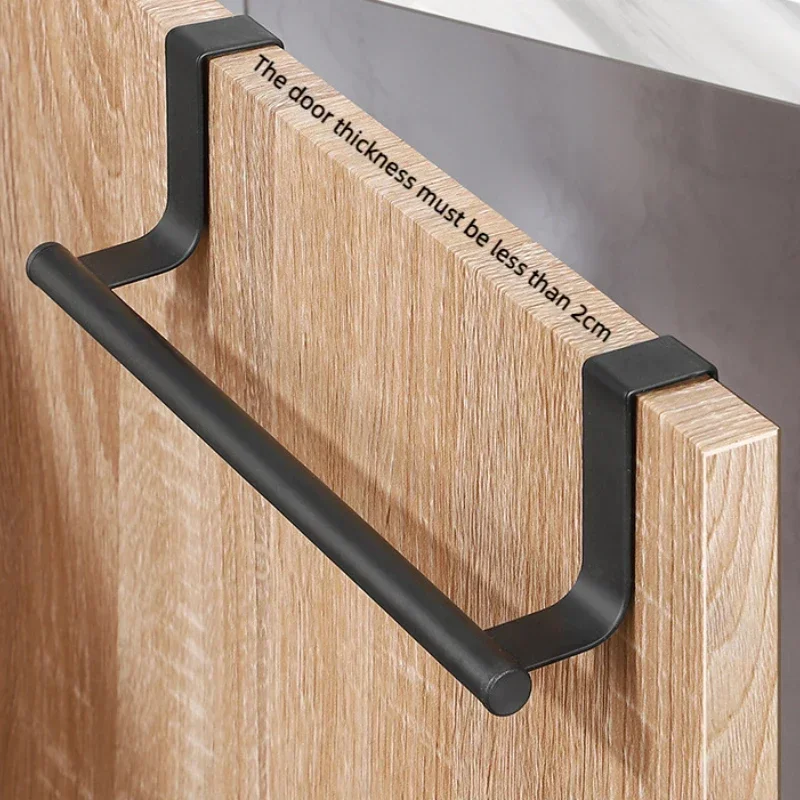 

2026-2pcs Towel Rod Steel Metal Wire Over Cabinet Towel Rack Storage Organizer Bathroom Door Hanging Towel Rack Punch-free Rag