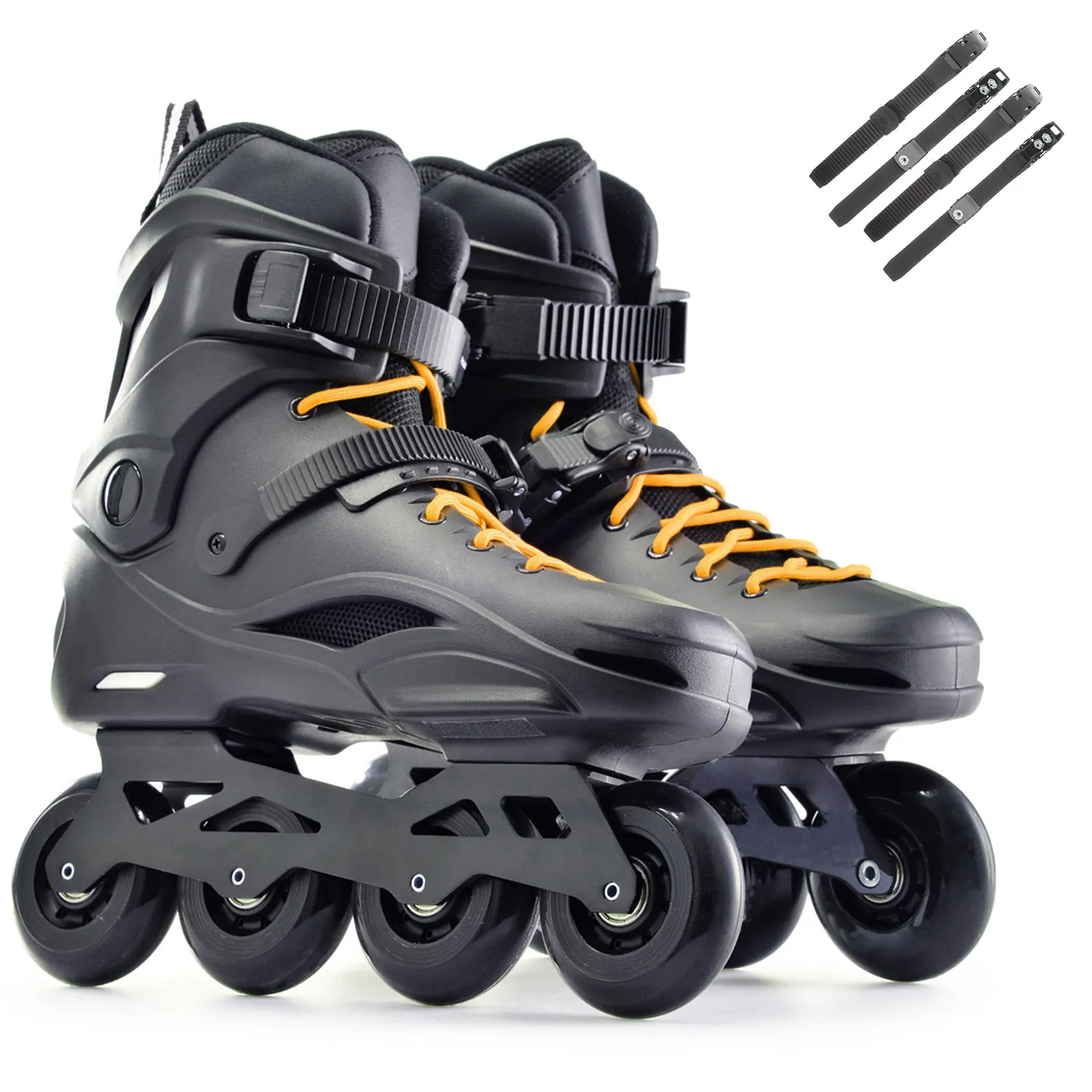 

4Pcs Ice Skates Buckle Straps Roller Skates Replacement Straps Adjustable Portable Fixing Buckle Accessories for Skating Shoes