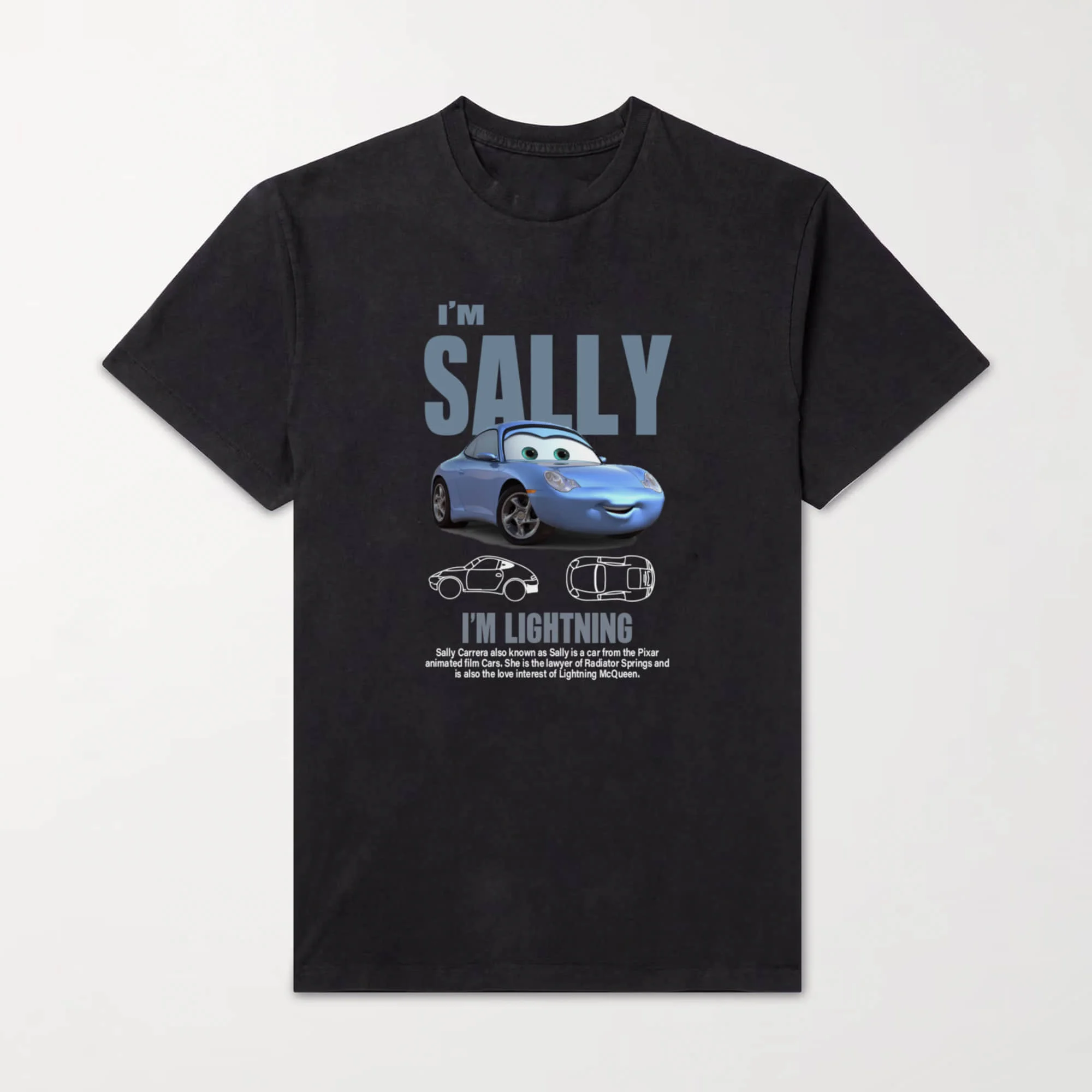 

Men Sally I'm Lightning Cars T Shirts Mcqueen Cotton Clothing Creative Designer Casual Y2k Streetwear Short Sleeve Top Tee