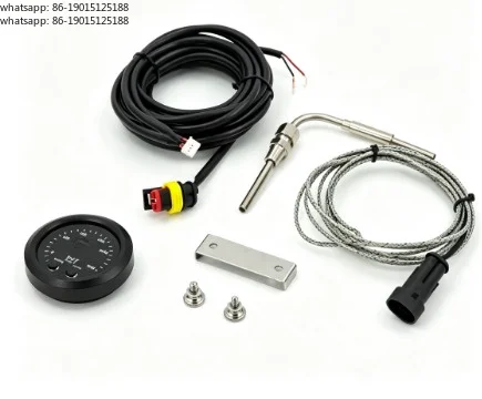 Car modification 52MM ultra-thin circular red LED display screen 0~1800 ℃ exhaust temperature gauge