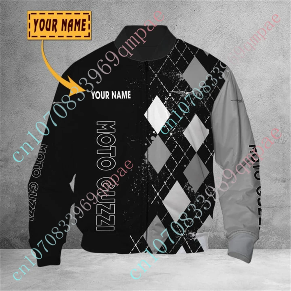 Moto Guzzi Clothing Harajuku Parkas Windbreaker Thick Coats Bomber Jacket Techwear Baseball Uniform Jackets For Men Custom Logo