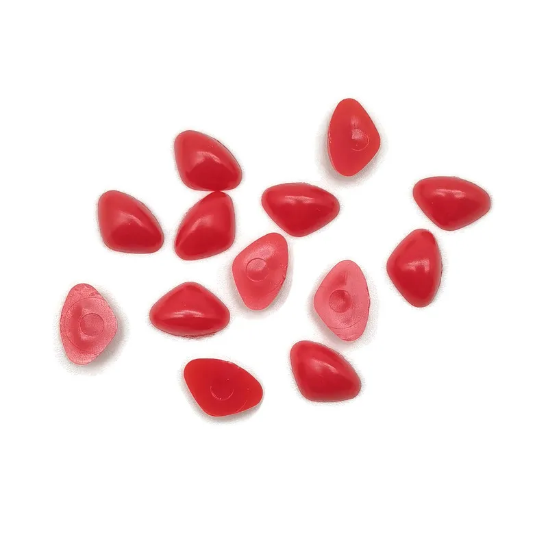 100pcs 9mm Puppe Kunststoff Dreieck Nase Bär Knöpfe Sicherheits teile DIY Werkzeug Puppe Nasen Handwerk Puppen Zubehör Spielzeug schwarz rot rosa