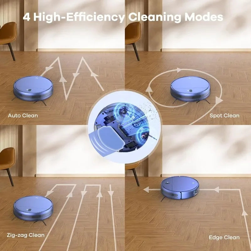 ZCWA Roboter-Staubsauger- und Wisch-Kombination, 2-in-1-Roboter-Staubsauger mit WLAN/App, Roboter-Staubsauger, Zeitplan-Einstellungen