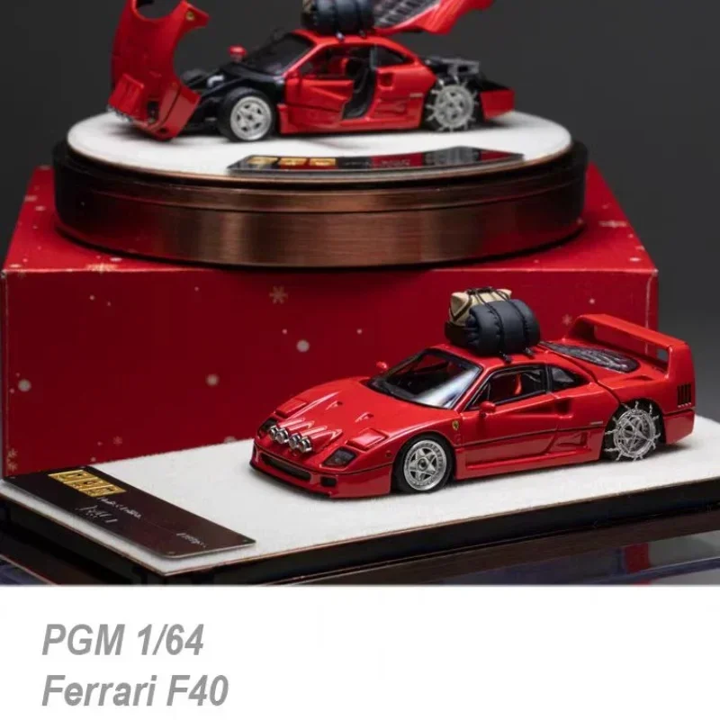 

1:64 Christmas edition F40 Snow red sports car alloy die-cast simulation model, adult decoration, boy toy, children's gift